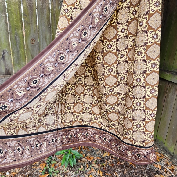 90s Y2K Earth tones scarf Skirt Size 12 - Picture 5 of 8